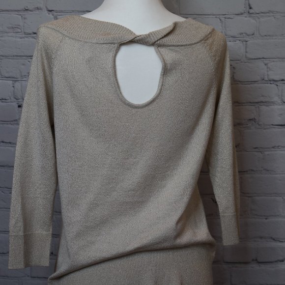 Tan and Gold Sophisticated Sweater - Picture 5 of 8